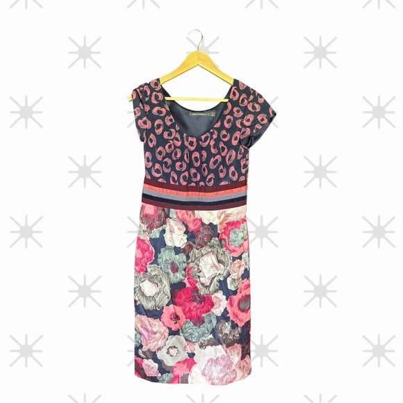 Boden Limited Edition Multicolor Floral Midi Dress Size 4 - Picture 1 of 5